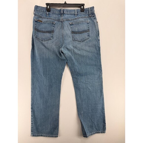 Ariat M2 Traditional Relaxed Boot Cut Blue Denim Mens 36x30 Western Rodeo - Picture 2 of 9